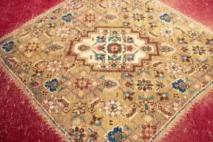 9'9x13'0 Hand-Knotted Floral Classic Oriental Wool Rug