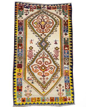3'6 x 6'0 Hand-Knotted Tribal Pictorial Oriental Wool Rug