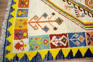 3'6 x 6'0 Hand-Knotted Tribal Pictorial Oriental Wool Rug