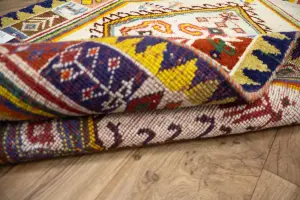 3'6 x 6'0 Hand-Knotted Tribal Pictorial Oriental Wool Rug