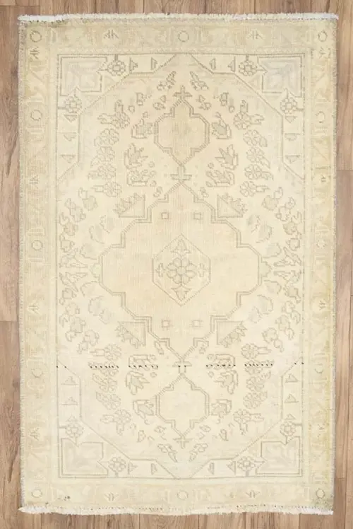 3'0x4'9 Hand Knotted Floral Classic Oriental Wool Rug