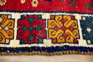 3'7x6'3 Hand Knotted Tribal Geoemetric Oriental Wool Rug