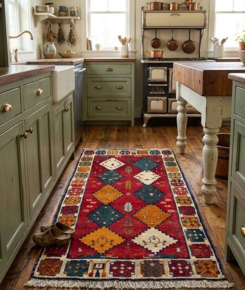 3'7x6'3 Hand Knotted Tribal Geoemetric Oriental Wool Rug