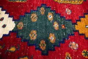 3'7x6'3 Hand Knotted Tribal Geoemetric Oriental Wool Rug