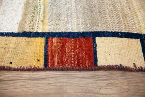 4'0x6'8 Hand Knotted Tribal Pictorial Oriental Wool Rug