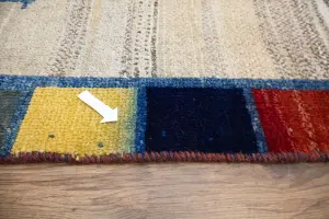 4'0x6'8 Hand Knotted Tribal Pictorial Oriental Wool Rug