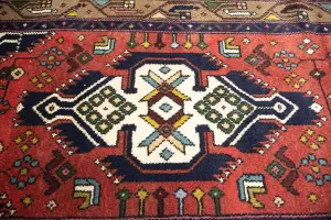 2'6x7'3 Hand Knotted Tribal Oriental Wool Runner Rug
