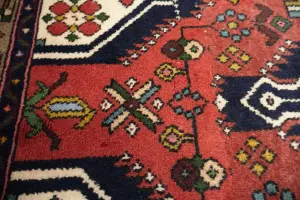 2'6x7'3 Hand Knotted Tribal Oriental Wool Runner Rug