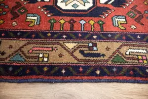 2'6x7'3 Hand Knotted Tribal Oriental Wool Runner Rug