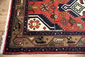 2'6x7'3 Hand Knotted Tribal Oriental Wool Runner Rug