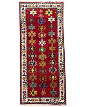 2'7x5'11 Hand Knotted Floral Tribal Oriental Wool Runner Rug