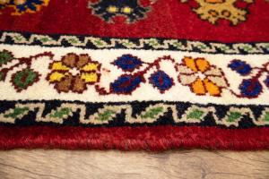 2'7x5'11 Hand Knotted Floral Tribal Oriental Wool Runner Rug