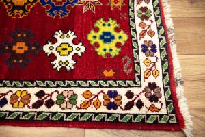2'7x5'11 Hand Knotted Floral Tribal Oriental Wool Runner Rug
