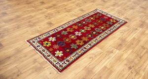 2'7x5'11 Hand Knotted Floral Tribal Oriental Wool Runner Rug