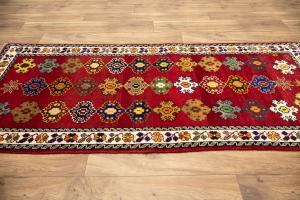 2'7x5'11 Hand Knotted Floral Tribal Oriental Wool Runner Rug