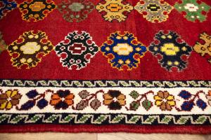 2'7x5'11 Hand Knotted Floral Tribal Oriental Wool Runner Rug