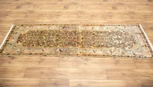 2'1x6'7 Hand Knotted Geometric Tribal Oriental Wool Runner Rug