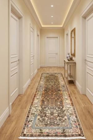 2'1x6'7 Hand Knotted Geometric Tribal Oriental Wool Runner Rug