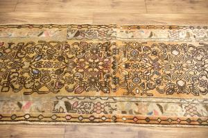 2'1x6'7 Hand Knotted Geometric Tribal Oriental Wool Runner Rug