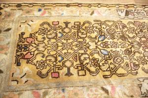 2'1x6'7 Hand Knotted Geometric Tribal Oriental Wool Runner Rug