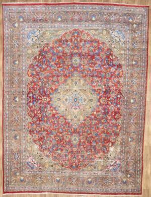 9'6x12'7 Hand Knotted Floral Classic Oriental Wool Rug