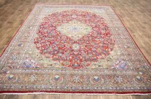 9'6x12'7 Hand Knotted Floral Classic Oriental Wool Rug