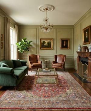 9'6x12'7 Hand Knotted Floral Classic Oriental Wool Rug