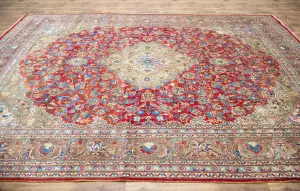 9'6x12'7 Hand Knotted Floral Classic Oriental Wool Rug