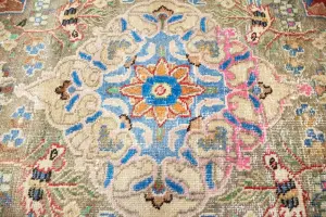 9'6x12'7 Hand Knotted Floral Classic Oriental Wool Rug