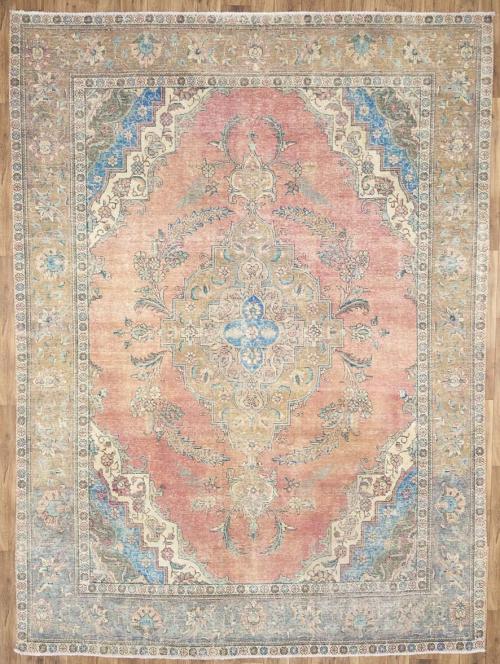 9'6x12'6 Hand Knotted Floral Classic Oriental Wool Rug