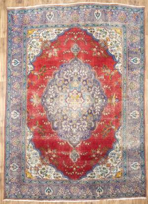 9'3x13'0 Hand Knotted Floral Classic Oriental Wool Rug