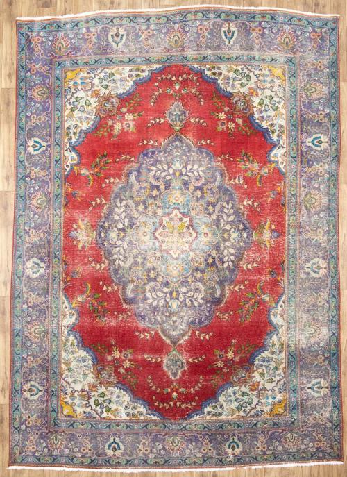 9'3x13'0 Hand Knotted Floral Classic Oriental Wool Rug
