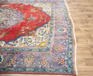 9'3x13'0 Hand Knotted Floral Classic Oriental Wool Rug