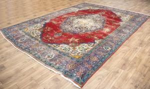 9'3x13'0 Hand Knotted Floral Classic Oriental Wool Rug