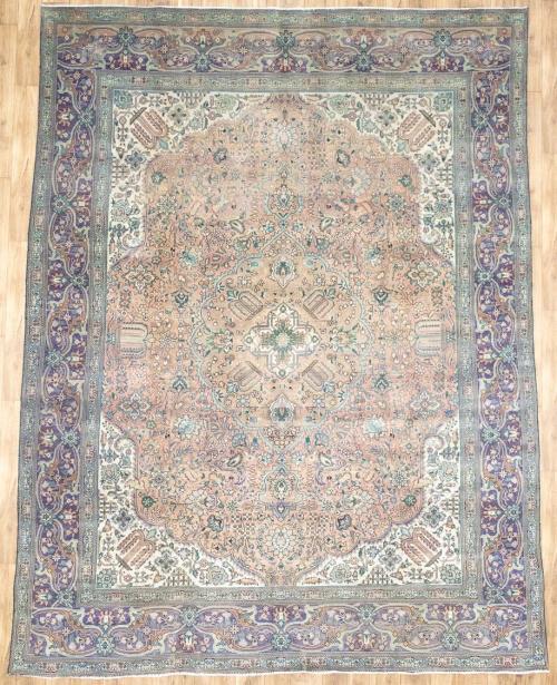9'4-9'9x12'5 Hand Knotted Floral Classic Oriental Wool Rug