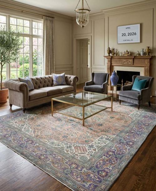 9'4-9'9x12'5 Hand Knotted Floral Classic Oriental Wool Rug