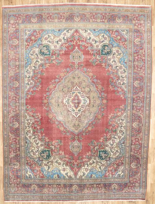 9'6x12'10 Hand Knotted Floral Classic Oriental Wool Rug
