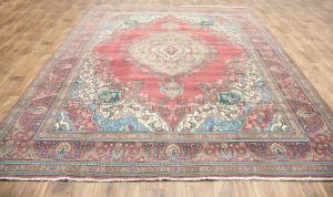 9'6x12'10 Hand Knotted Floral Classic Oriental Wool Rug