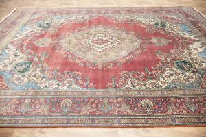 9'6x12'10 Hand Knotted Floral Classic Oriental Wool Rug