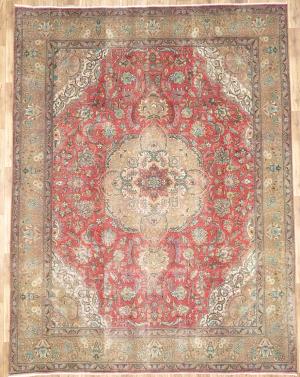 9'9x12'9 Hand Knotted Floral Classic Oriental Wool Rug