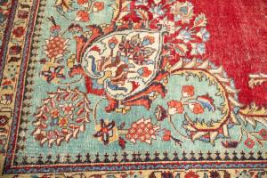 9'10x13'1 Hand Knotted Muted Floral Classic Oriental Wool Rug