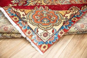 9'10x13'1 Hand Knotted Muted Floral Classic Oriental Wool Rug