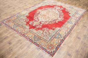 9'10x13'1 Hand Knotted Muted Floral Classic Oriental Wool Rug