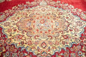 9'10x13'1 Hand Knotted Muted Floral Classic Oriental Wool Rug
