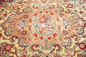 9'10x13'1 Hand Knotted Muted Floral Classic Oriental Wool Rug