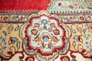 9'10x13'1 Hand Knotted Muted Floral Classic Oriental Wool Rug
