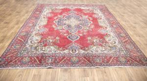 9'7x12'7 Hand Knotted Muted Floral Classic Oriental Wool Rug
