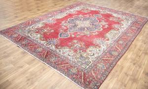 9'7x12'7 Hand Knotted Muted Floral Classic Oriental Wool Rug