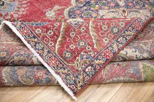 9'7x12'7 Hand Knotted Muted Floral Classic Oriental Wool Rug