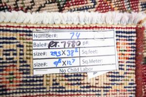 9'7x12'7 Hand Knotted Muted Floral Classic Oriental Wool Rug
